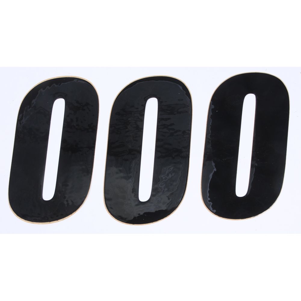 Number 0 Black 6" 3/Pk