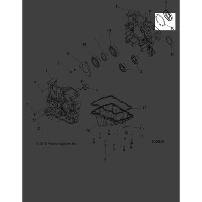Polaris ATV Snap Ring, 80 x 2.5, Genuine OEM Part 7710660, Qty 1