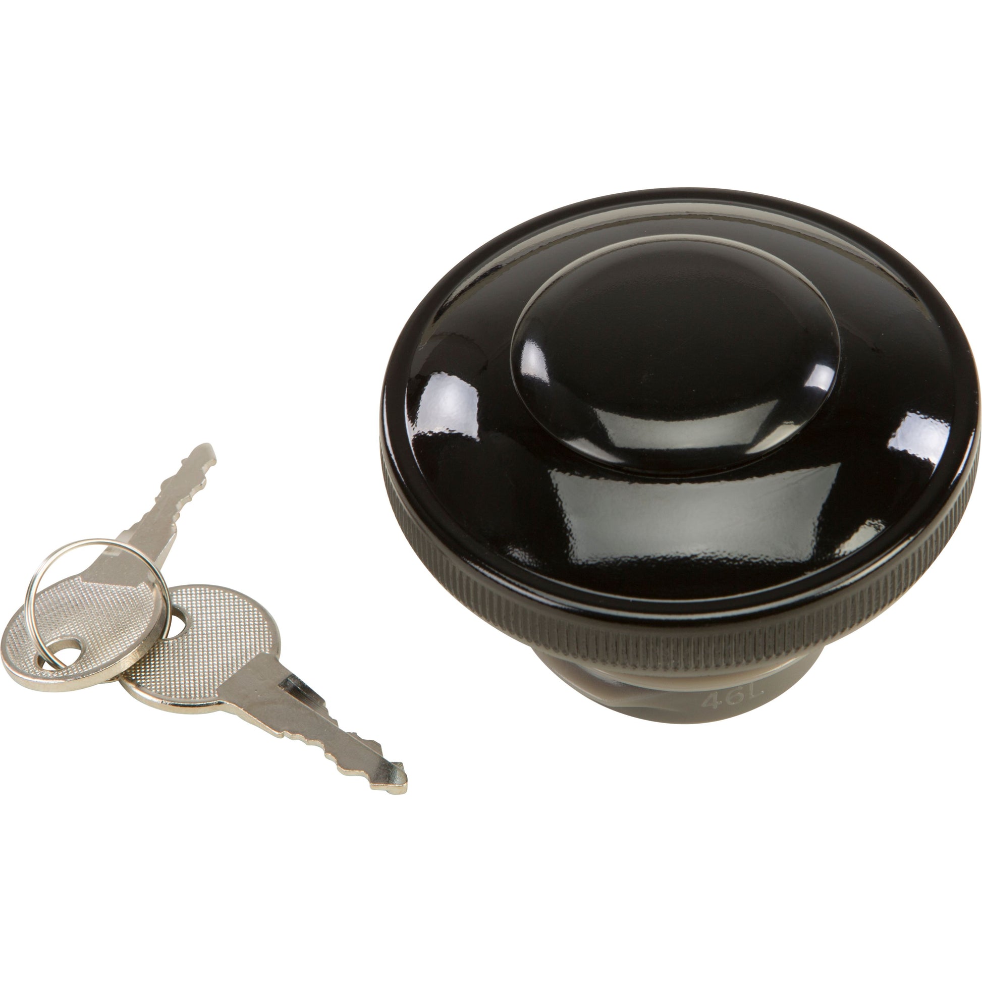 Gas Cap Screw In W/Lock&Cover Non Vented Black