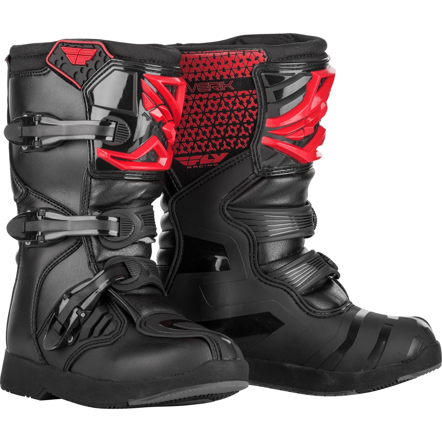 Youth Maverik Boots Red/Black Sz 03