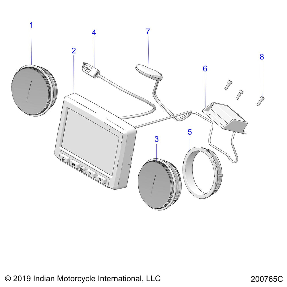 
                      
                        Indian Motorcycle Speedometer Assembly, Black, Genuine OEM Part 3280830, Qty 1
                      
                    