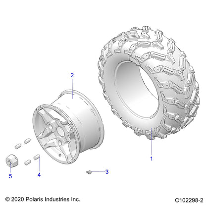 Polaris Carlisle PxT AT Tire, 26x11-R14, Part 5414828
