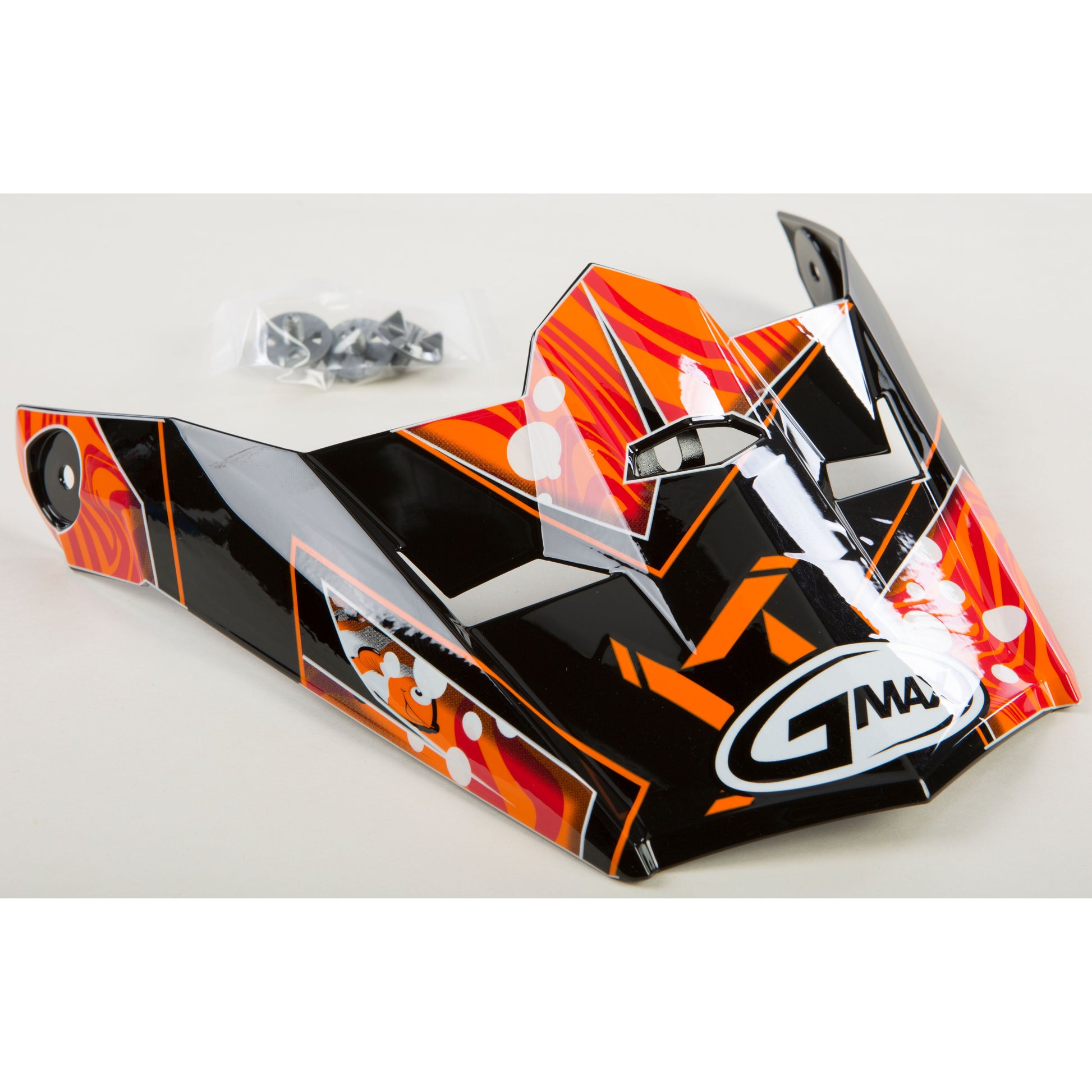Visor W/Screws Hooper Mx 46y Black/Orange Ys Yl