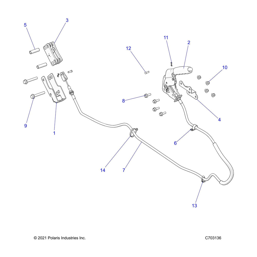 
                      
                        Polaris RZR Parking Brake Cable, Genuine OEM Part 7081965, Qty 1
                      
                    