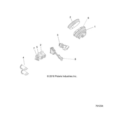 Polaris Ranger Sealed Winch Switch, Genuine OEM Part 4015872, Qty 1