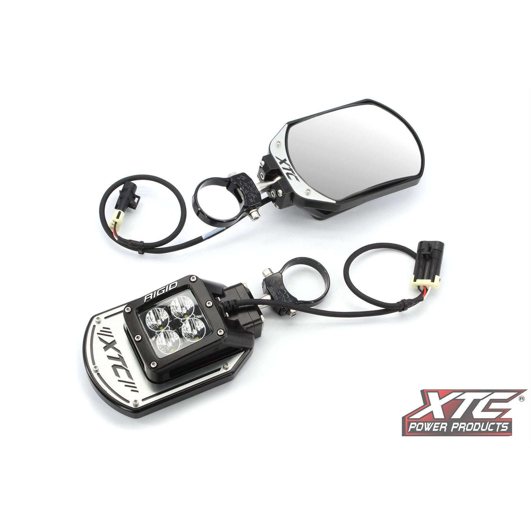 Side Mirrors W/2.00 Clamp Roll Cage Bar Clamp 2.00