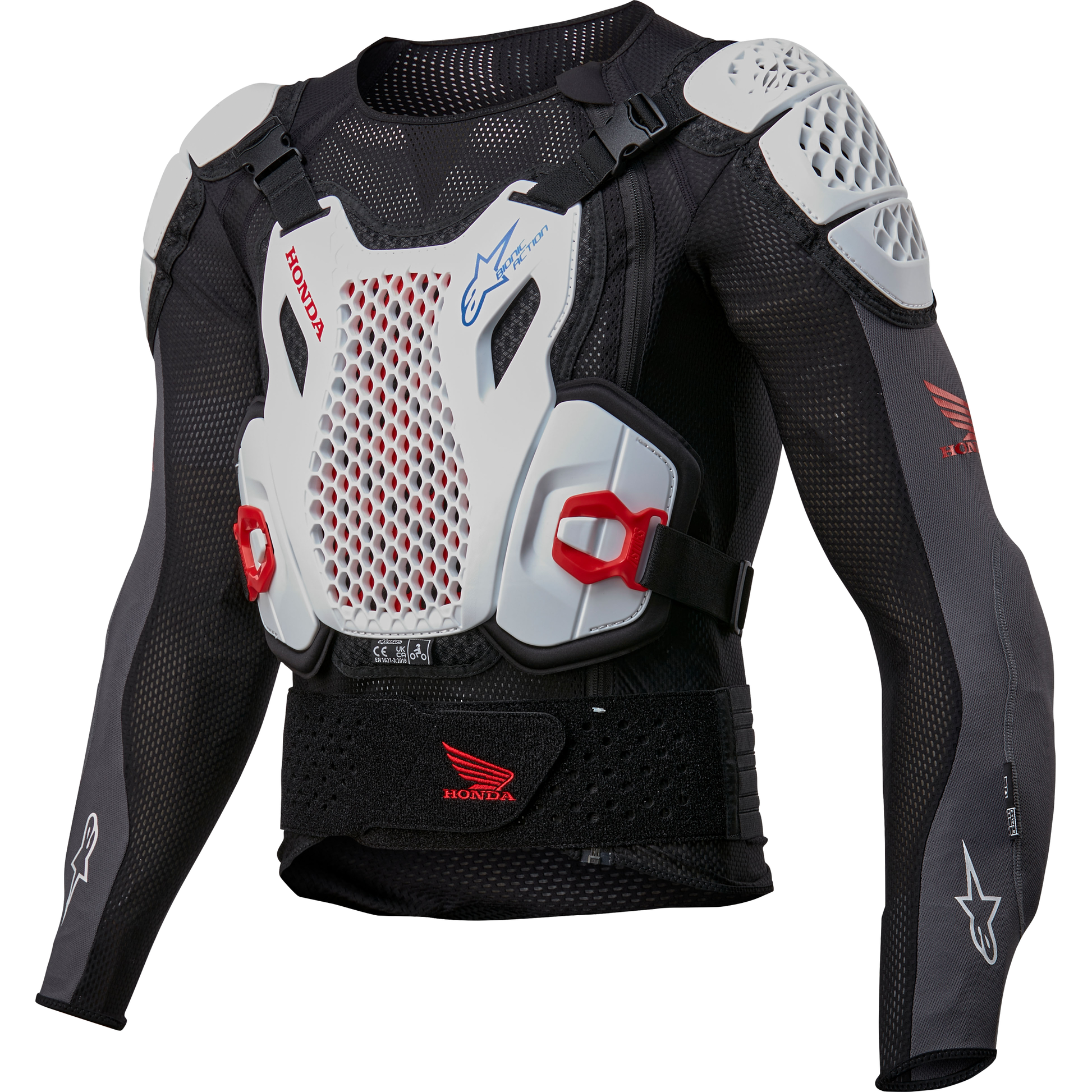 Honda Bionic + V2 Protection Jacket Blk/Wht/Blu/Br Red Xl