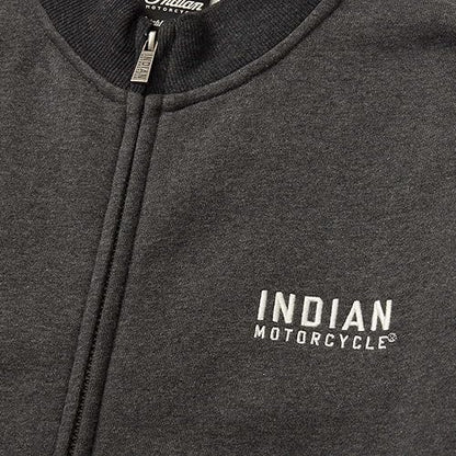 Indian Motorcycle Men's Colorblock Marl Zip Thru, Gray - S - 283341202