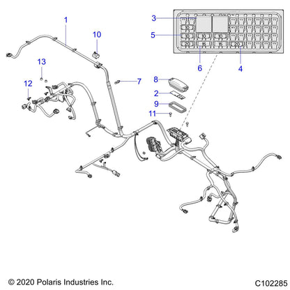 Polaris Ranger Fusebox Cover, Genuine OEM Part 4015011, Qty 1