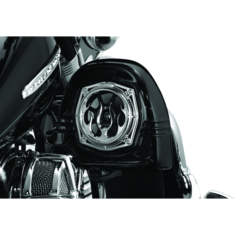 Kuryakyn Flame Speaker Grills Chrome