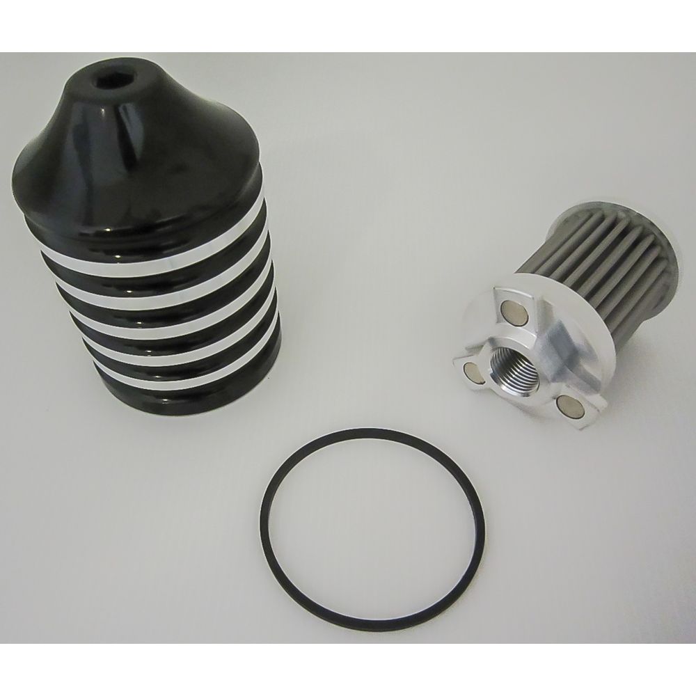 Billet Reusable Oil Filter Black