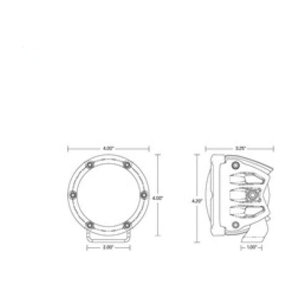 Rigid Industries 360-Series 4in Fog w/ Amber PRO Lens - White (Pair)