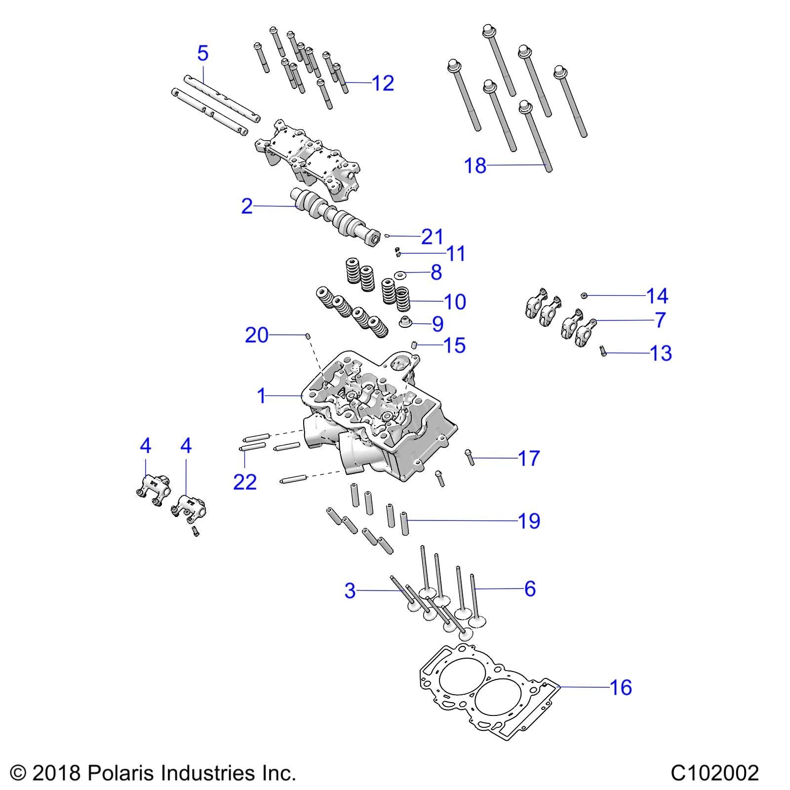 Polaris ATV Intake Valve, 30 mm, Genuine OEM Part 3022099, Qty 1