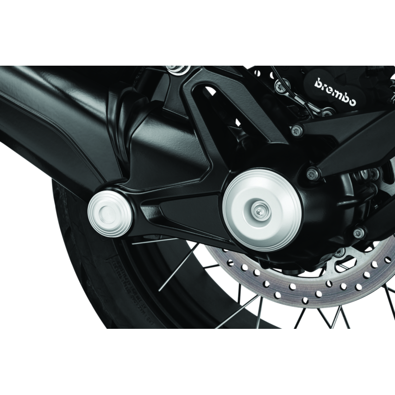 Kuryakyn Lodestar Rear Axle Sliders-BMW-Silver