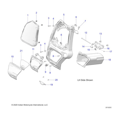 Indian Motorcycle DASH-LH,TXT [BASE], Genuine OEM Part 5456888, Qty 1