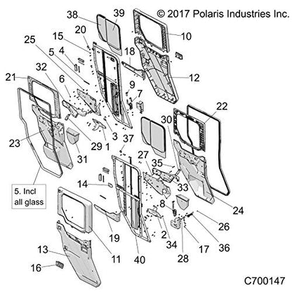 Polaris Ranger Hardware Service Kit, Regulator, Right, Genuine OEM Part 2207857, Qty 1
