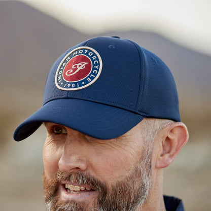 Indian Motorcycle Script Icon Performance Cap, Navy - S/M - 283331003