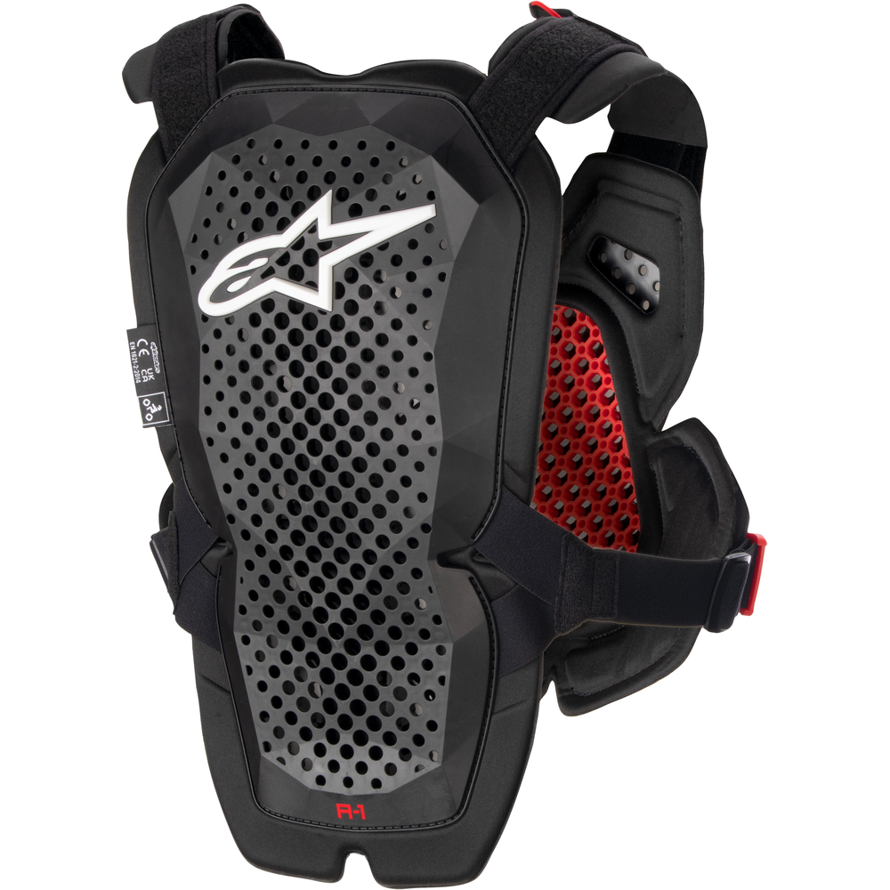 A 1 Chest Protector Anthracite/Black/Red  Md/Lg