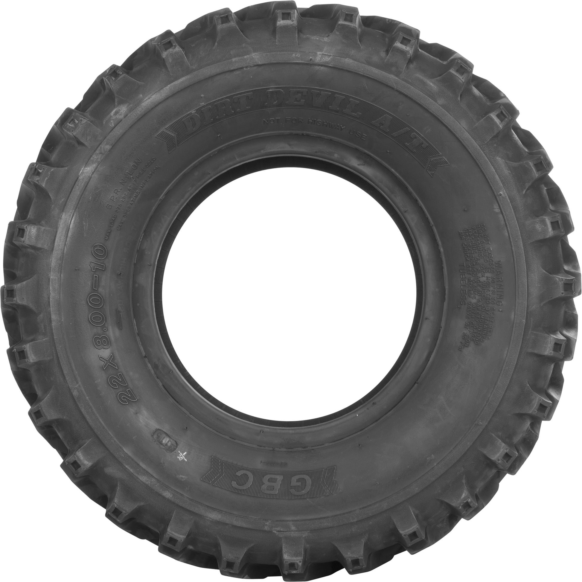 Tire Dirt Devil A/T Rear 25x10 12 Bias Lr420lbs