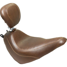 Mustang 18-21 Harley Heritage Classic, Deluxe Wide Tripper Solo Seat w/Driver Backrest - Brown
