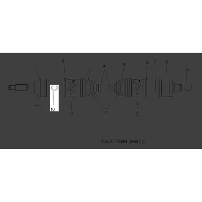 Polaris Ranger Retaining Ring, Genuine OEM Part 7710576, Qty 1