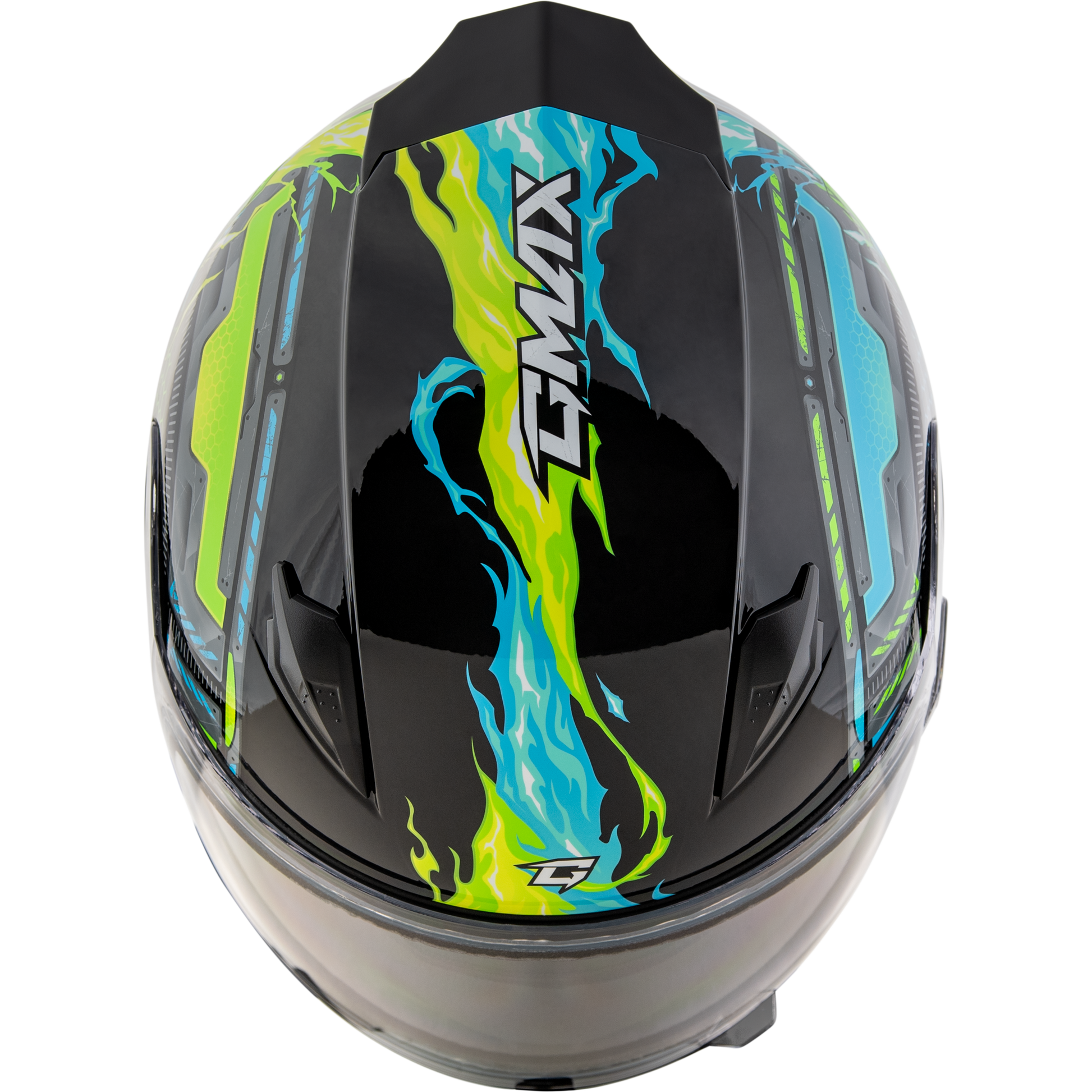 Gm 49y Charge Snow Helmet Black/Blue/Green Ym