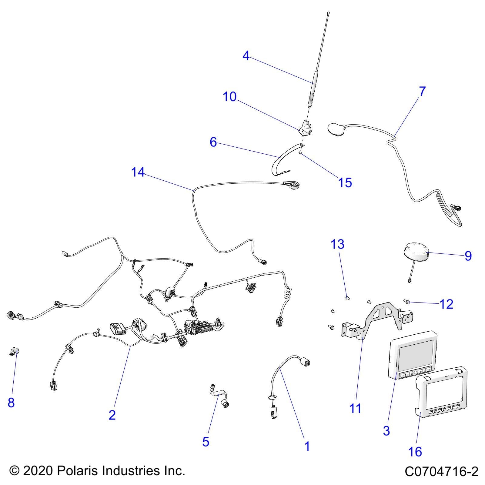 Polaris RZR Antenna, V2V, Genuine OEM Part 4018713, Qty 1