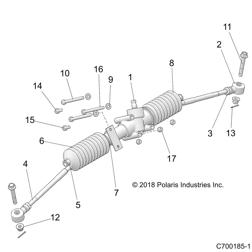 
                      
                        Polaris RZR Steering Gear Box Assembly, Genuine OEM Part 1823632, Qty 1
                      
                    