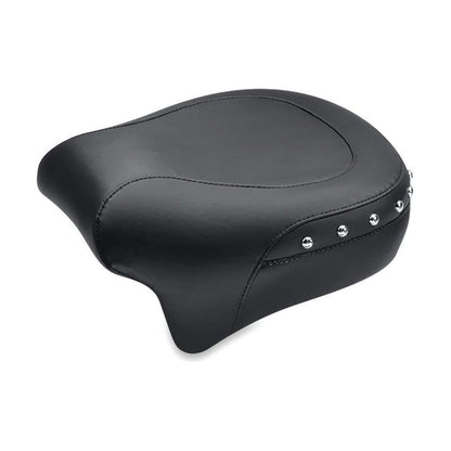 Mustang 08-21 Harley Electra Glide,Rd Glide,Rd King,Str Glide Pass Seat(13.5wide)/Studs - Black