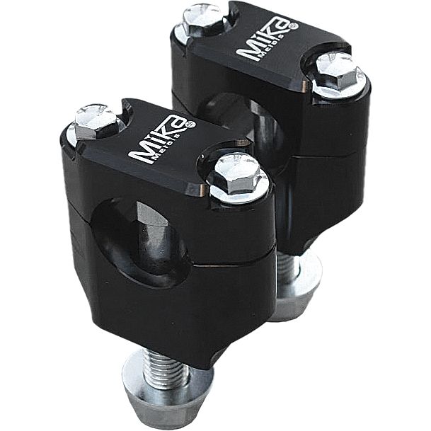 Bar Clamps Rubber Mounted 1 1/8" Blk