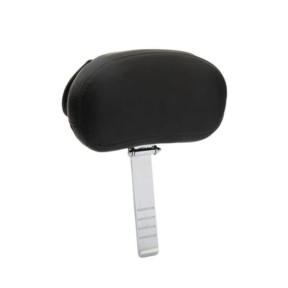 Indian Motorcycle Rider Backrest Pad for Chief, Chieftain, Pursuit, Challenger, Roadmaster, Springfield Models and More, All-Weather Black Vinyl, Adjustable, for Comfort - 2879542-VBA