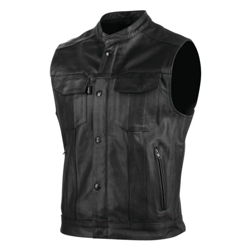 Speed and Strength Band Of Brothers Leather Vest Black - XL