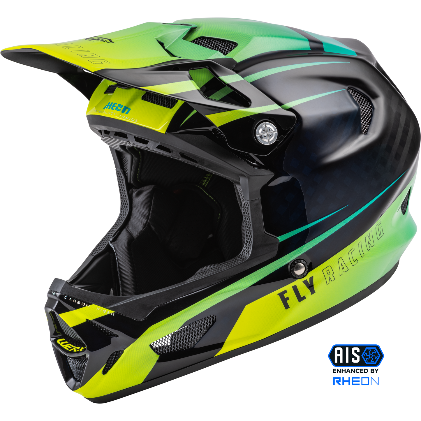 Werx R Helmet Hi Vis/Teal Carbon Sm