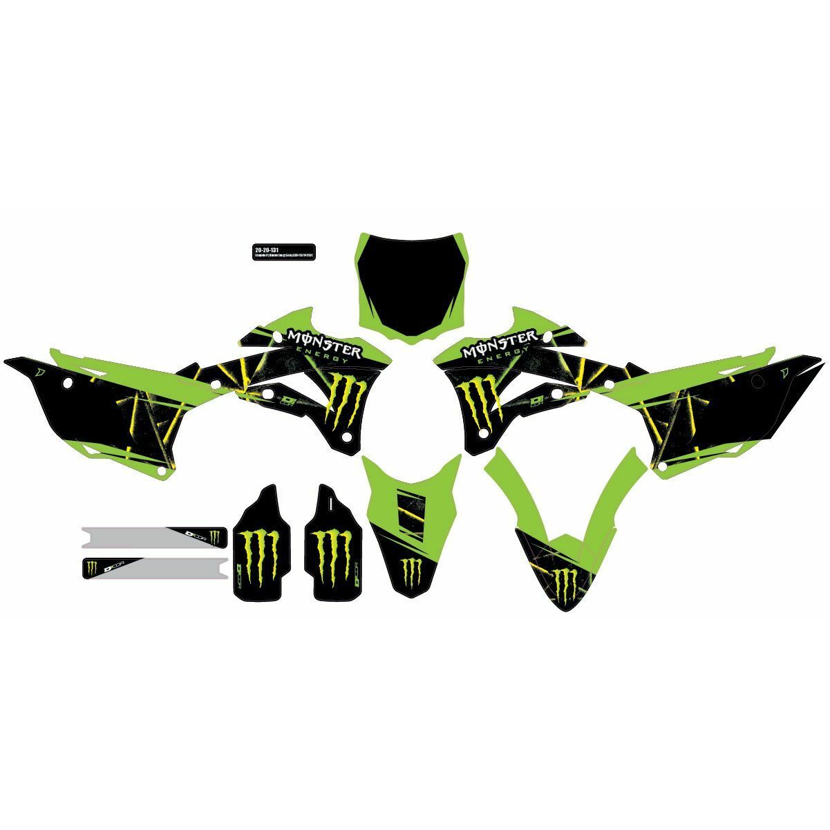 Cmplt Kit Monster Energy Slash Black Bg