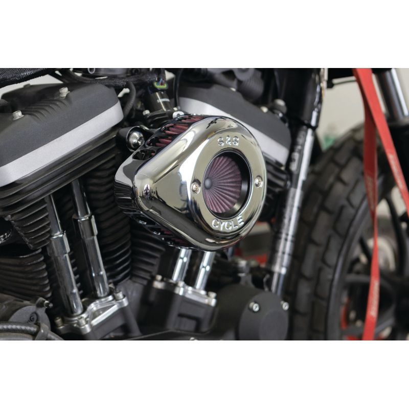 S&S Cycle 2007+ XL Models Stealth Air Stinger w/ Chrome Teardrop