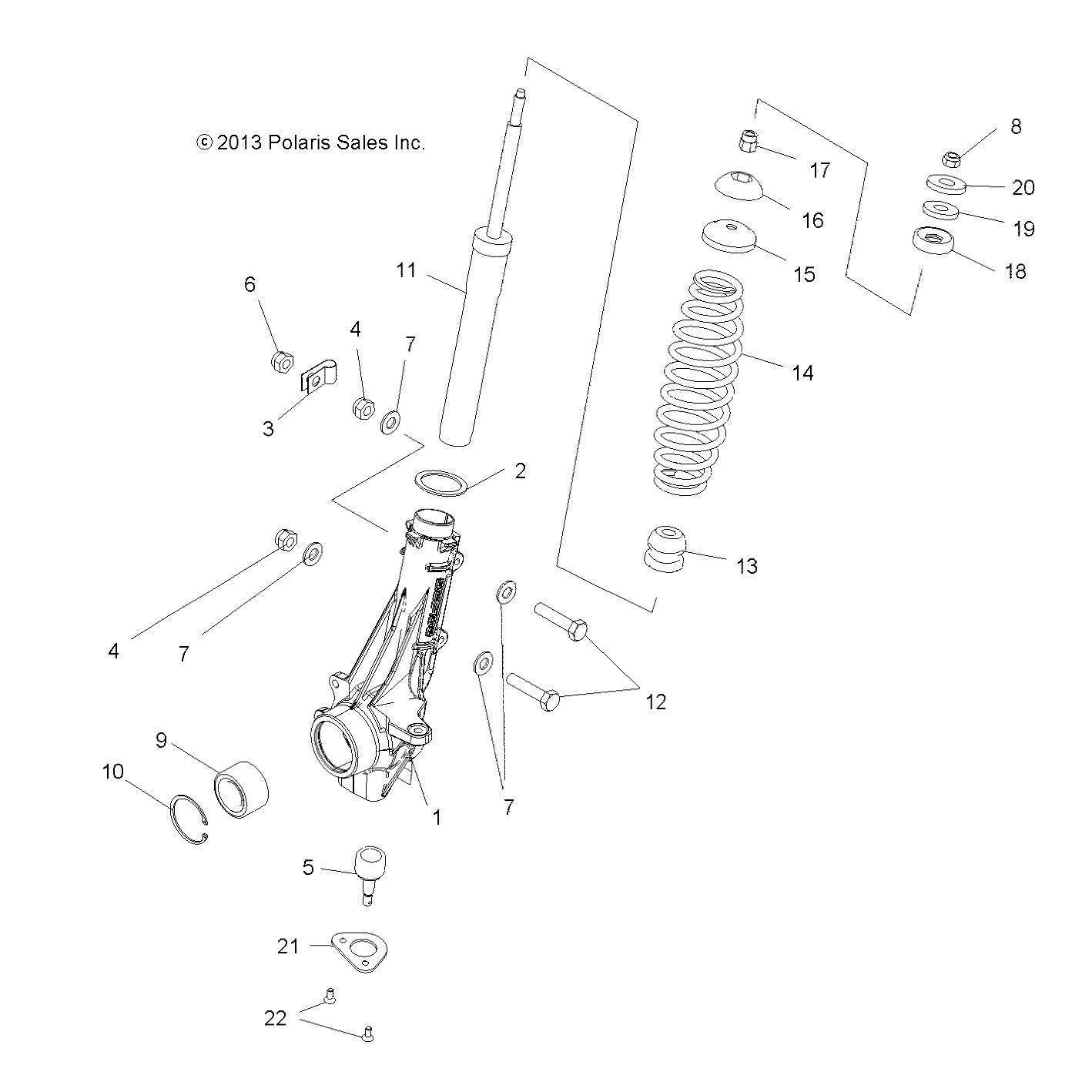 Polaris ATV Compression Spring, Matte Black, Genuine OEM Part 7044267-458, Qty 1