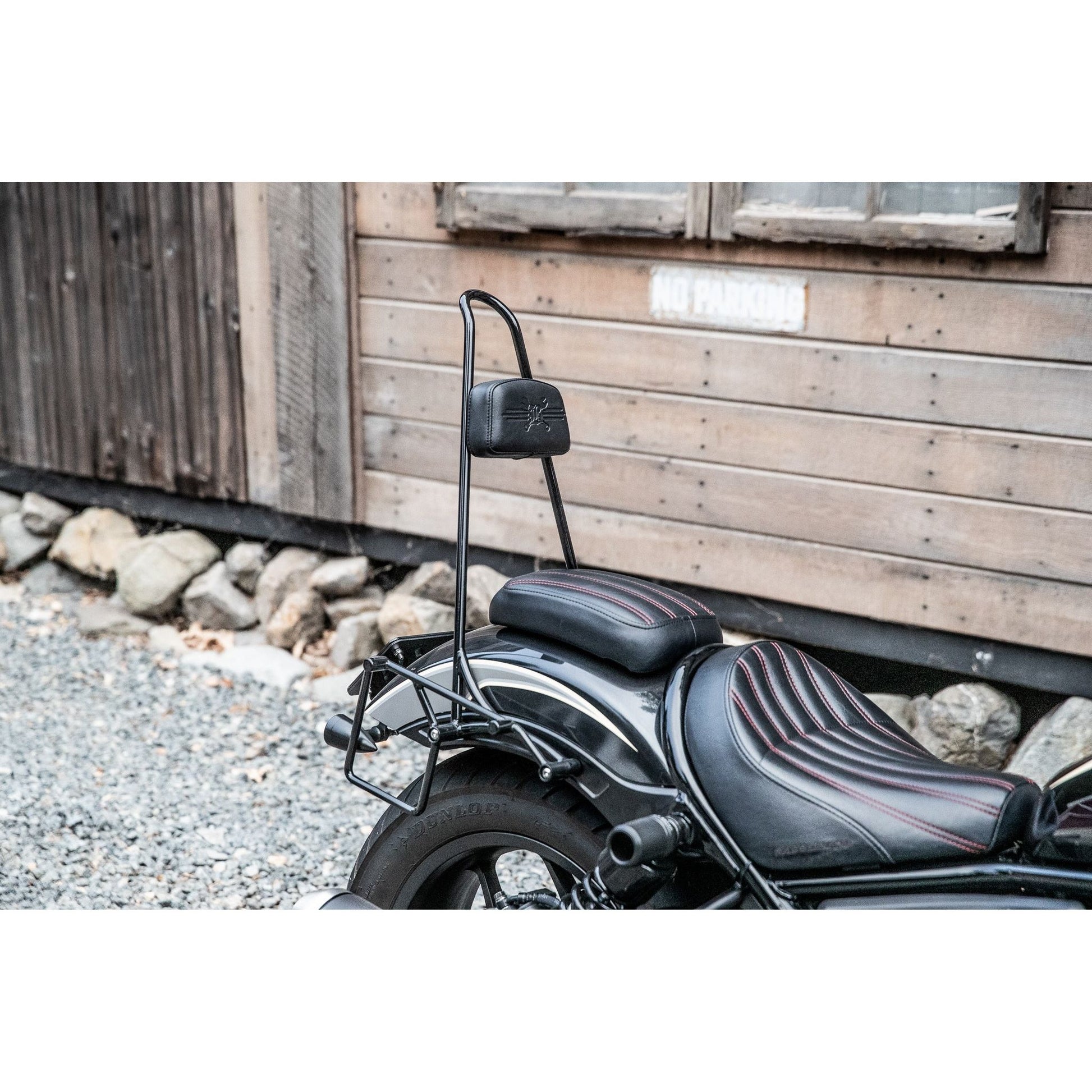 Tall Sissy Bar W/ Pad Black