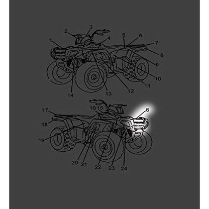Polaris ATV Door Decal, Right, Genuine OEM Part 7184556, Qty 1