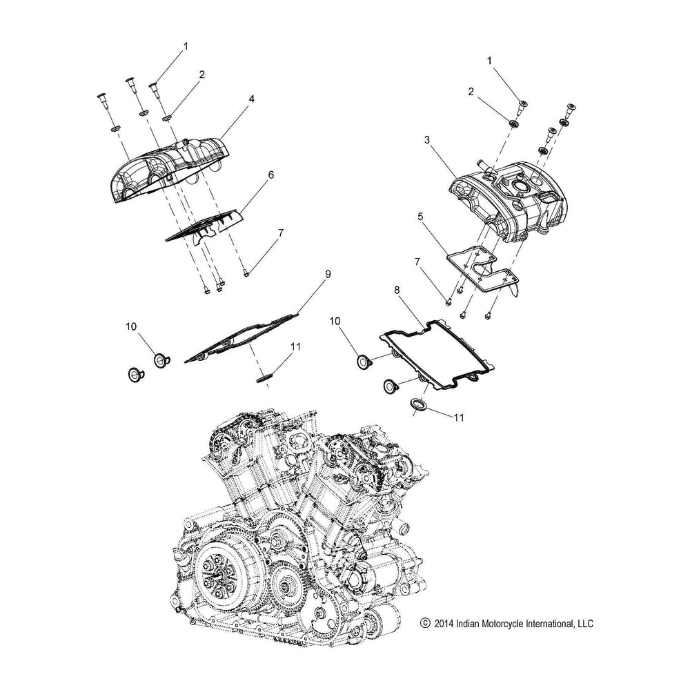 
                      
                        Indian Motorcycle Valve Cover Seal, Rear, Ind, Genuine OEM Part 5415233, Qty 1
                      
                    