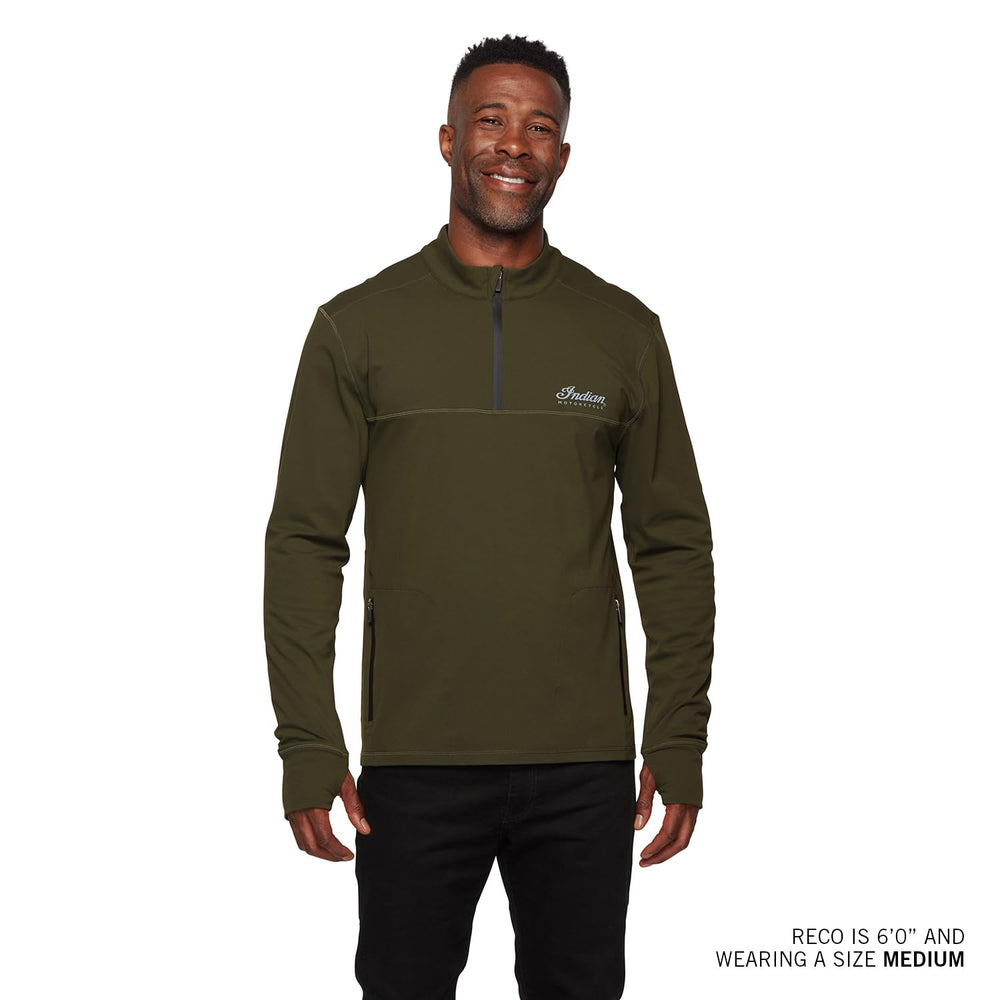 
                      
                        Indian Motorcycle Men's Athlete Script Logo Top, Green - M - 286477703
                      
                    