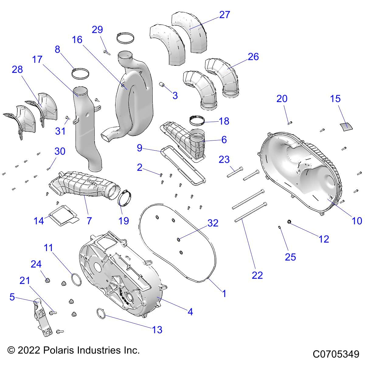 Polaris Ranger Spacer, Black, Nylon, 7 x 19 x 22, Genuine OEM Part 7557156, Qty 1
