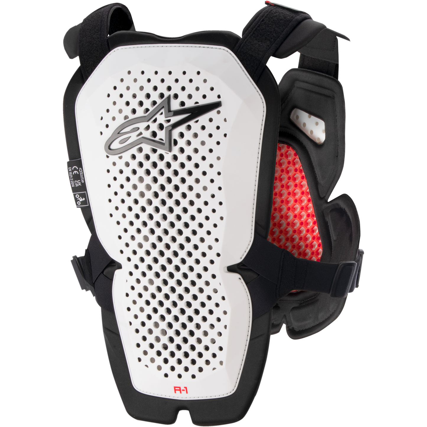 A 1 Chest Protector White/Black/Red Md/Lg