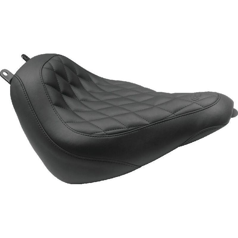 Mustang 00-15 Harley Softail Standard Rear Tire Wide Touring Passenger Seat w/Studs - Black