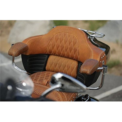 Indian Motorcycle Genuine Leather Quilted Trunk Passenger Backrest Pad - 2880284-06