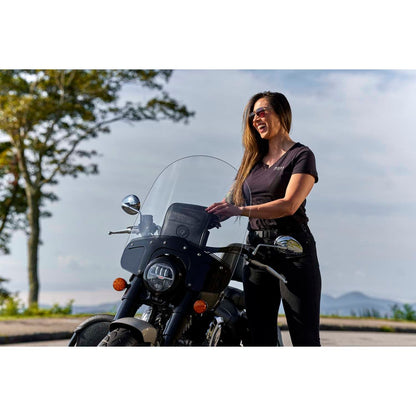 Indian Motorcycle Handlebar Bag for Front Fork, Fits Chief, Super Chief, Chief Bobber, Water Resistant Vinyl, Black, Attaches to Handlebars, for Gloves, Sunglasses, Cell Phone - 2889808-VBA