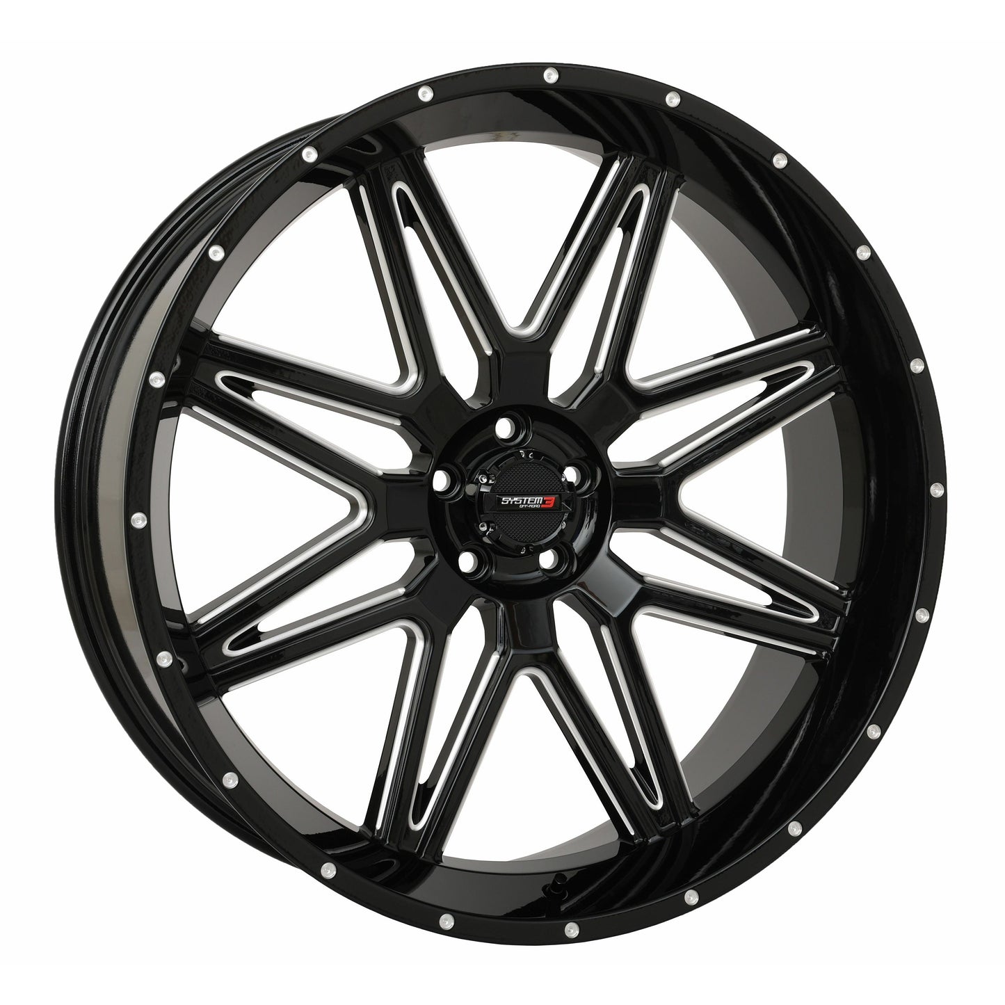St7 Wheel 24x9 5+4 (0mm) 5/4.5 Gloss Black Milled