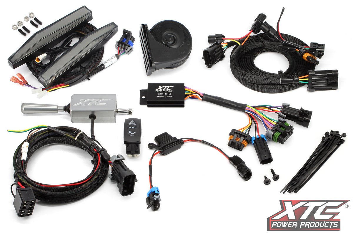 Auto Turn Signal Kit W/ Billet Lever And Front Drl Lights Hon
