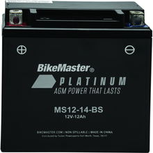 BikeMaster AGM Battery - MS12-14-BS
