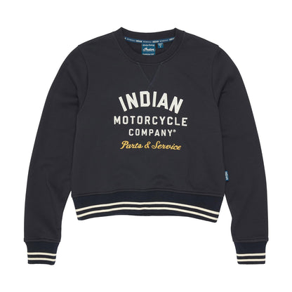 Indian Motorcycle Women's Cropped Retro Top, Navy - XL - 286479809