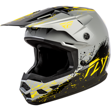 Youth Kinetic Drip Helmet Grey/Black/Yellow Yl